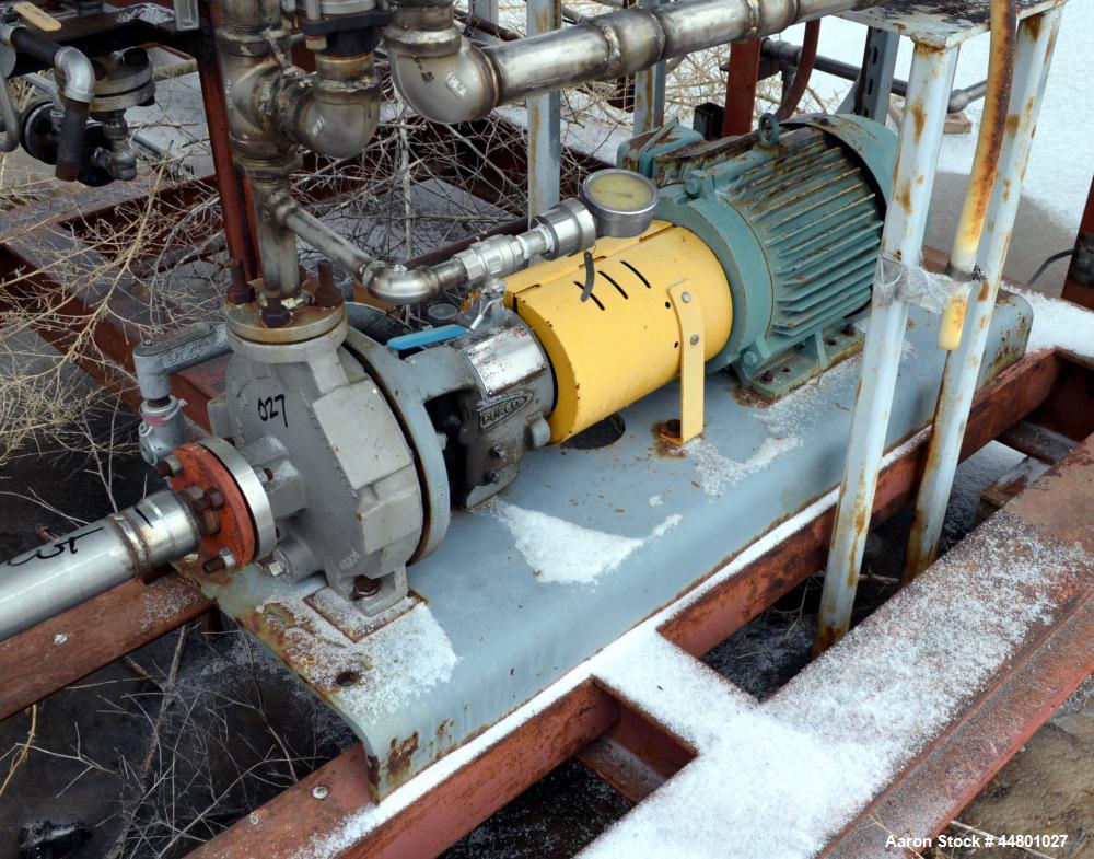 Used Stainless Steel Flowserve Durco Mark 3 Centrifugal Pump, Model MK3 Lo-Flo