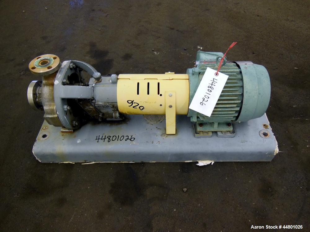 Used Stainless Steel Flowserve Durco Mark 3 Centrifugal Pump, Model MK3 Standard