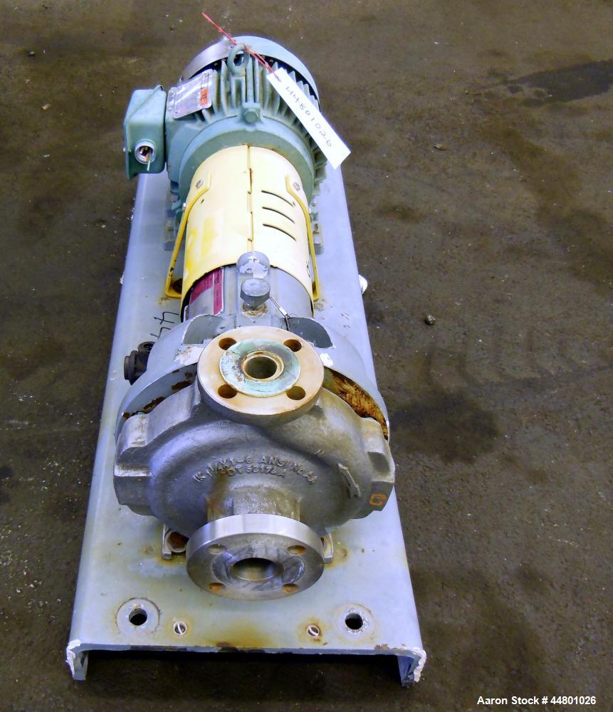 Used Stainless Steel Flowserve Durco Mark 3 Centrifugal Pump, Model MK3 Standard