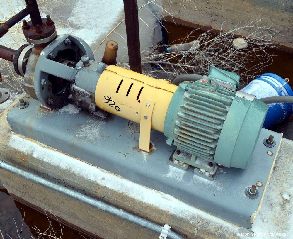 Used Stainless Steel Flowserve Durco Mark 3 Centrifugal Pump, Model MK3 Standard