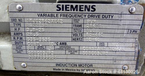 Used Stainless Steel Fristam Single Stage High Pressure Centrifugal Pump, Model FPHP3542-205