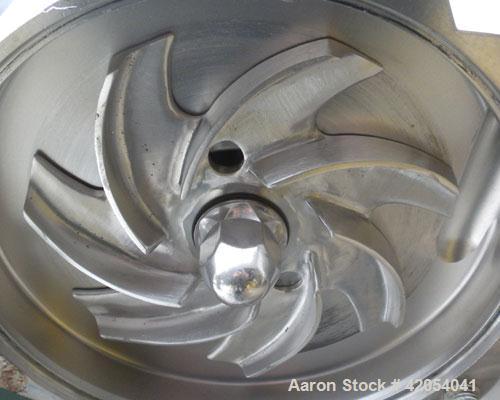 Used Fristam Sanitary Centrifugal Pump, model FPX731-145, 316 stainless steel. 2" Sanitary inlet, 1 1/2" sanitary outlet. Approximate capacity 50 gallons per minute at 20 psi at 45' head. Approximate...