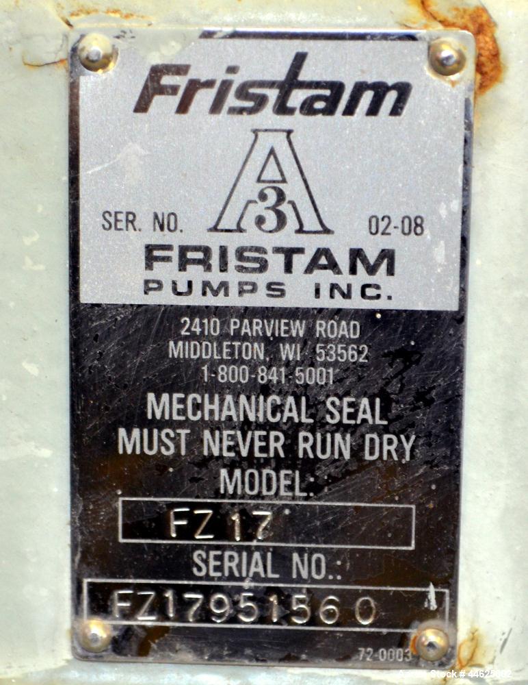 Used Stainless Steel Fristam Self-Priming Centrifugal Pump, Model FZ17