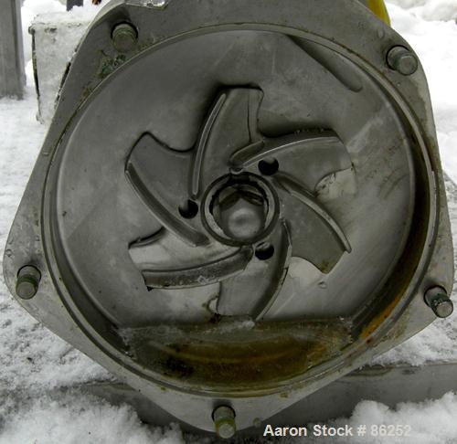 Used Fristam Centrifugal Pump, Model FPX732-140, 316L Stainless Steel. 3" Tri-clamp inlet, 2" tri-clamp outlet. Approximate capacity 175 gallons per minute at 50 PSI at 120' head. Direct driven by a ...