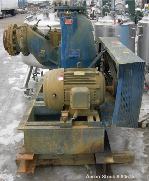 USED: Gorman Rupp T Series self-priming centrifugal pump, model T-10A65-B, CD4MCu stainless steel. Approximately 3400 gallons per minute at 80' head at 34 psi, 3" max solids. 10" inlet/outlet. Driven...