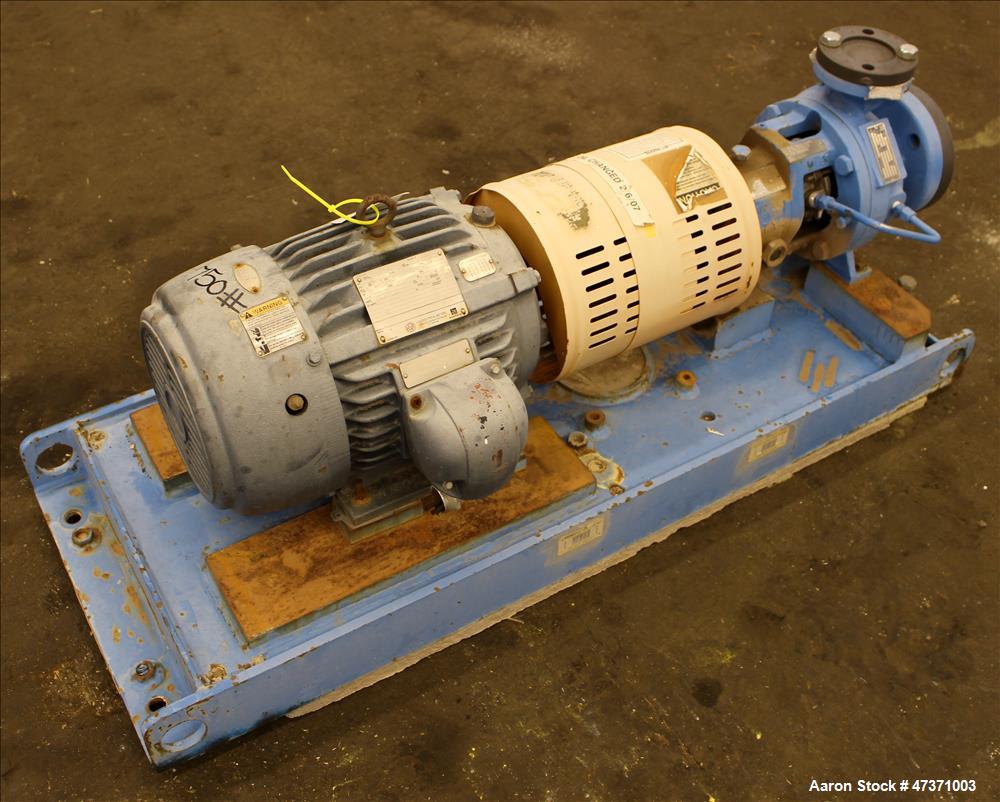 Used Gould Centrifugal Pump, Model 3196 STX, Size 1.50 X 3-6, 316 Stainless Ste
