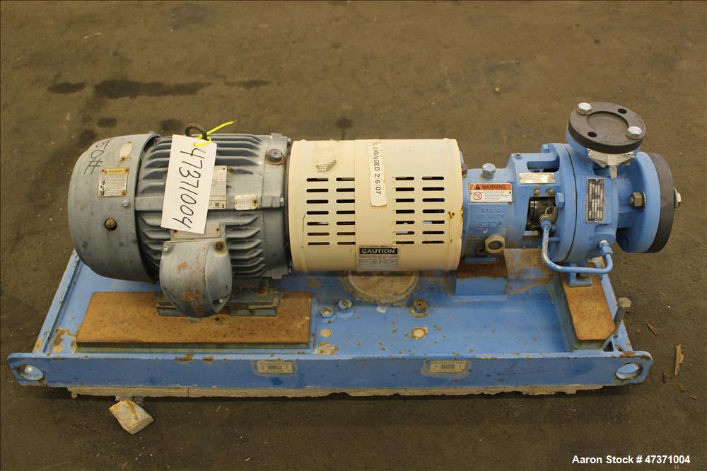 Used- Gould Centrifugal Pump, Model 3196 STX, Size 1.50 X 3-6, 316 Stainless Ste