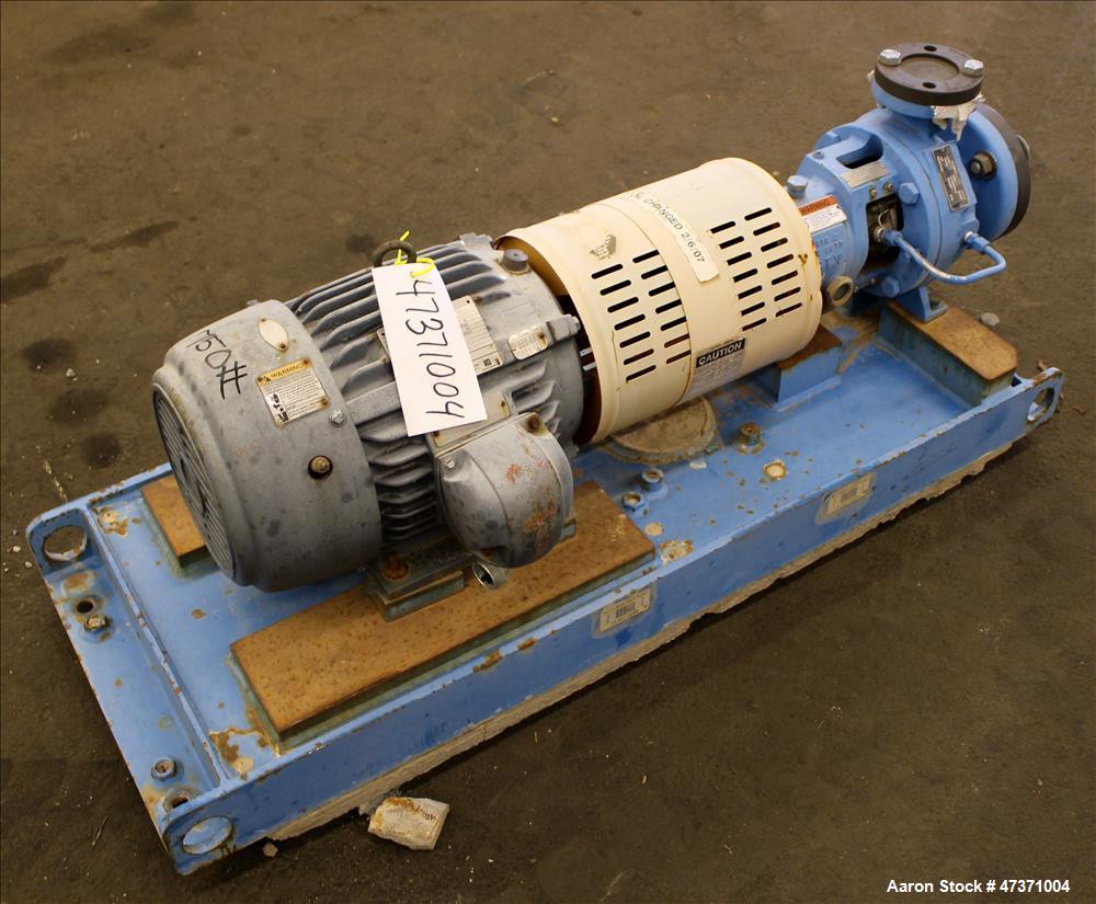 Used- Gould Centrifugal Pump, Model 3196 STX, Size 1.50 X 3-6, 316 Stainless Ste