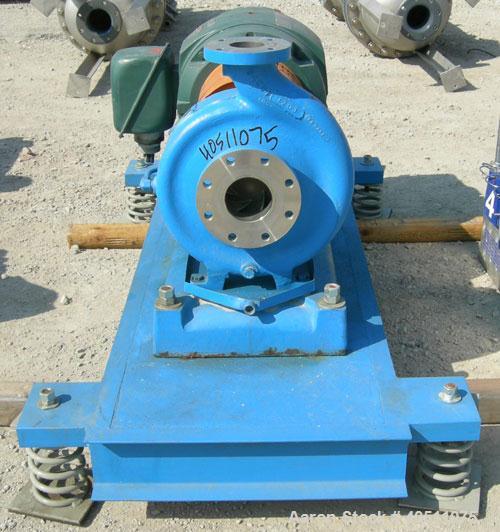 Used Goulds Centrifugal Pump, Model 3196 LTX, size 3x4-13, 316 stainless steel. 4" inlet, 3" outlet, approximate 7.75" diameter impeller. Rated approximately 775 gallons per minute at 211' head at 36...