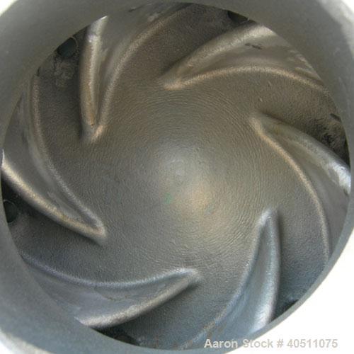 Used Goulds Centrifugal Pump, Model 3196 LTX, size 3x4-13, 316 stainless steel. 4" inlet, 3" outlet, approximate 7.75" diameter impeller. Rated approximately 775 gallons per minute at 211' head at 36...
