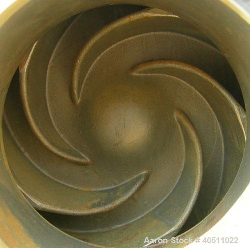 Used Goulds Centrifugal Pump, Model 3196 MTX, size 3x4-10, 316 stainless steel. 4" inlet, 3" outlet, approximately 9.62" diameter impeller. Rated approximately 700 gallons per minute at 330' head at ...