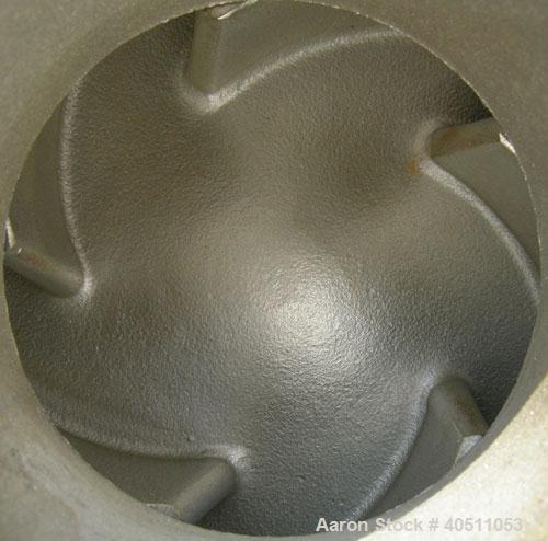 Used Goulds Centrifugal Pump, Model 3196 MTX, Size 2x3-8, 316L stainless steel. 3" inlet, 2" outlet, approximately 7.25" diameter impeller. Rated approximately 210 gallons per minute at 207' head at ...