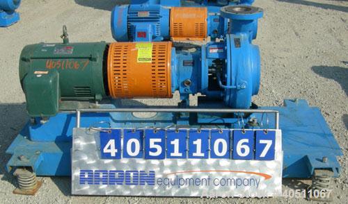 Used Goulds Centrifugal Pump, Model 3196 MTX, size 4X6-13, 316 stainless steel. 6" inlet, 4" outlet, approximately 11.62" diameter impeller. Rated approximately 825 gallons per minute at 41' head at ...