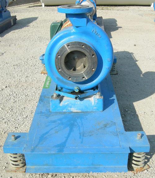 Used Goulds Centrifugal Pump, Model 3196 MTX, size 4X6-13, 316 stainless steel. 6" inlet, 4" outlet, approximately 11.62" diameter impeller. Rated approximately 825 gallons per minute at 41' head at ...