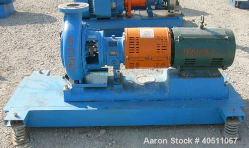 Used Goulds Centrifugal Pump, Model 3196 MTX, size 4X6-13, 316 stainless steel. 6" inlet, 4" outlet, approximately 11.62" diameter impeller. Rated approximately 825 gallons per minute at 41' head at ...