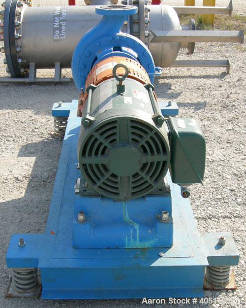Used Goulds Centrifugal Pump, Model 3196 MTX, size 4X6-13, 316 stainless steel. 6" inlet, 4" outlet, approximately 11.62" diameter impeller. Rated approximately 825 gallons per minute at 41' head at ...