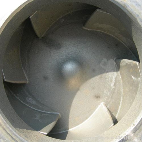 Used Goulds Centrifugal Pump, Model 3196 MTX, size 4X6-13, 316 stainless steel. 6" inlet, 4" outlet, approximately 11.62" diameter impeller. Rated approximately 825 gallons per minute at 41' head at ...