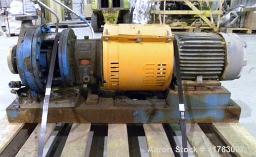 Used Goulds Centrifugal Pump, Model 3196 MTX, Size 1x2-10, 316 Stainless Steel. 2" Inlet, 1" outlet, approximately 10'' diameter impeller. Rated approximately 100 gallons per minute at 100' head at 1...