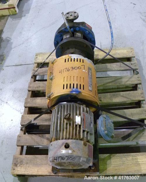 Used Goulds Centrifugal Pump, Model 3196 MTX, Size 1x2-10, 316 Stainless Steel. 2" Inlet, 1" outlet, approximately 10'' diameter impeller. Rated approximately 100 gallons per minute at 100' head at 1...