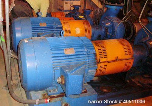 Used Goulds Centrifugal Pump, Model 3196 XLT-X, size 8x10-17, 316 stainless steel. 10" inlet, 8" outlet, approximately 16.75" impeller. 275 psi at 275 deg F. Driven by a 60 hp, 3/60/460 volt, 1185 rp...