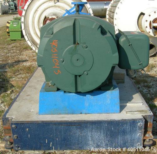 Used Goulds Centrifugal Pump, model 3196 XLT-X, size 4x6-17, CD4MCU cast duplex stainless steel. 6" inlet, 4" outlet, approximately 16.75'' diameter impeller. Rated approximately 800 gallons per minu...