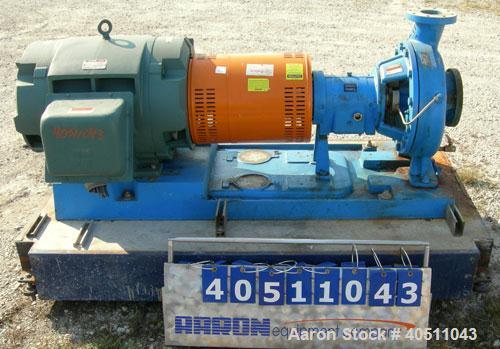 Used Goulds Centrifugal Pump, model 3196 XLT-X, size 4x6-17, 316 stainless steel. 6" inlet, 4" outlet, approximately 15.625'' diameter impeller. Rated approximately 1300 gallons per minute at 231' he...