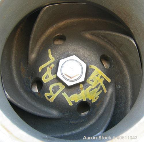 Used Goulds Centrifugal Pump, model 3196 XLT-X, size 4x6-17, 316 stainless steel. 6" inlet, 4" outlet, approximately 15.625'' diameter impeller. Rated approximately 1300 gallons per minute at 231' he...