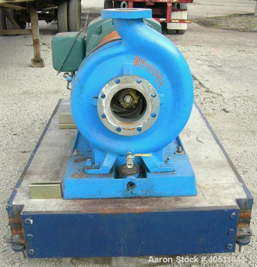 Used Goulds Centrifugal Pump, model 3196 XLT-X, size 4x6-17, 316 stainless steel. 6" inlet, 4" outlet, approximately 15.625'' diameter impeller. Rated approximately 1300 gallons per minute at 231' he...