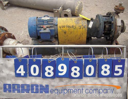 Used Goulds Centrifugal Pump, Model 3196MT, Size 1x2-10, 316 stainless steel. 2" inlet, 1" outlet, approximately 9" diameter impeller. Rated approximately 50 gallons per minute at 120' head at 1750 r...
