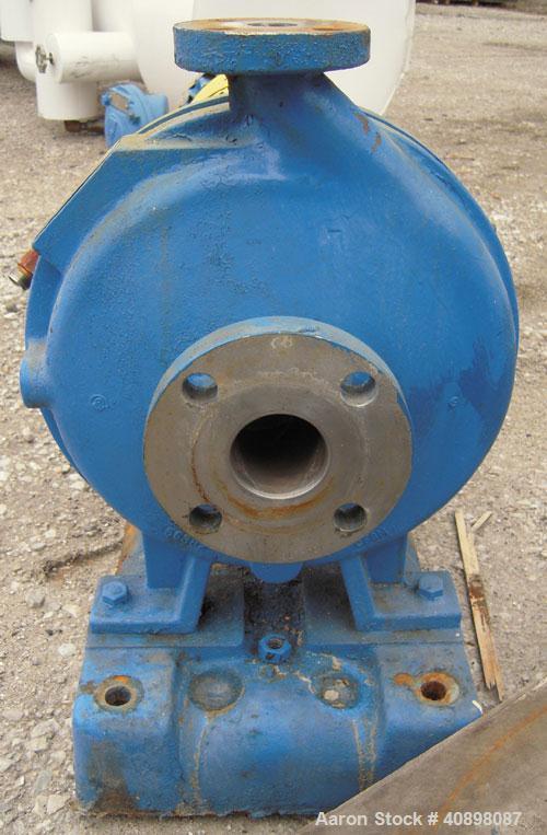 Used- Goulds Centrifugal Pump, Model 3196MT, Size 1x2-10, 316 stainless steel. 2" inlet, 1" outlet, approximately 10" diamet...