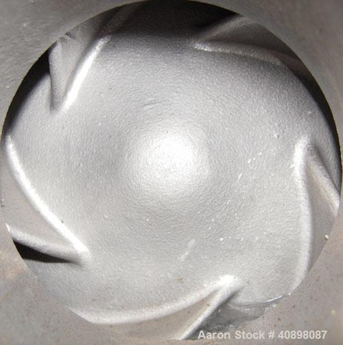 Used Goulds Centrifugal Pump, Model 3196MT, Size 1x2-10, 316 stainless steel. 2" inlet, 1" outlet, approximately 10" diameter impeller. Rated approximately 50 gallons per minute at 120' head at 1750 ...