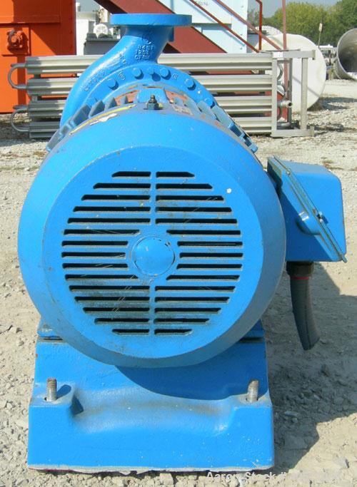 Used Goulds Centrifugal Pump, model 3196, size 4X6-13, 316 stainless steel. 6" inlet, 4" outlet, approximately 11.5" diameter impeller. Rated approximately 600 gallons per minute at 52' head at 1150 ...