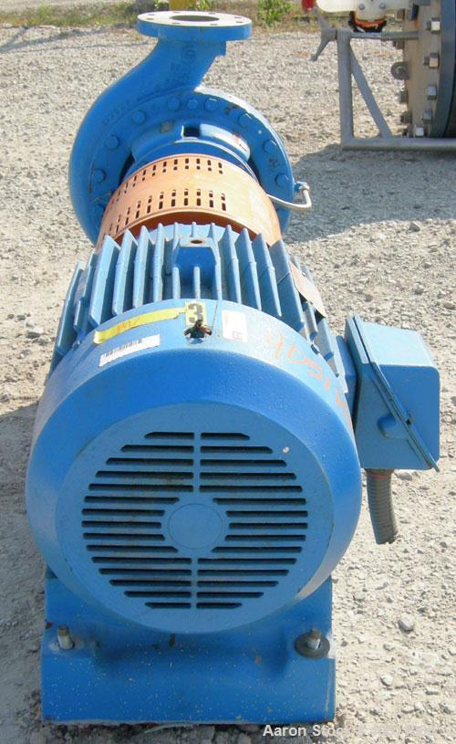 Used Goulds Centrifugal Pump, Model 3196, size 4X6-13, 316 stainless steel. 6" inlet, 4" outlet, approximately 11.5" diameter impeller. Rated approximately 600 gallons per minute at 52' head at 1150 ...