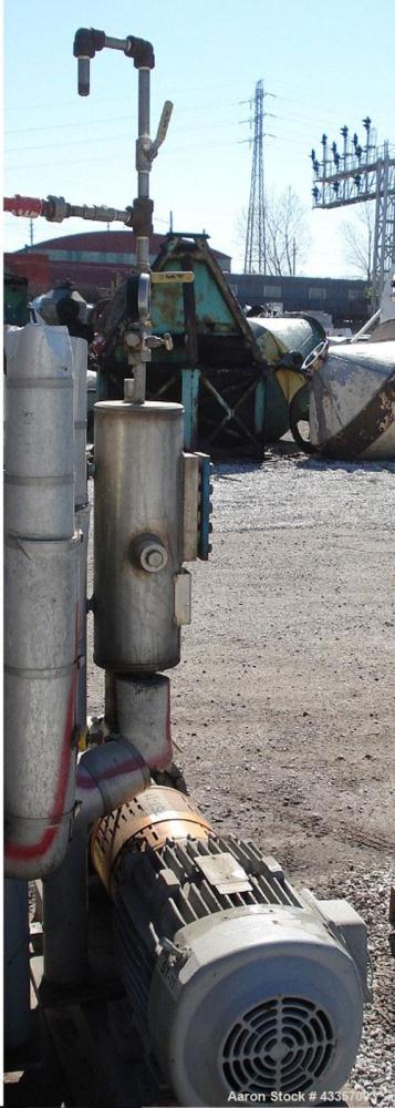 Used Goulds Centrifugal Pump, Model 3196, 316 Stainless Steel. 1" x 1.5" x 8" impeller, rated 50 gallons per minute at 220' head pressure at 275 psi at 100 degrees F. Mechanical seal with seal pot, o...
