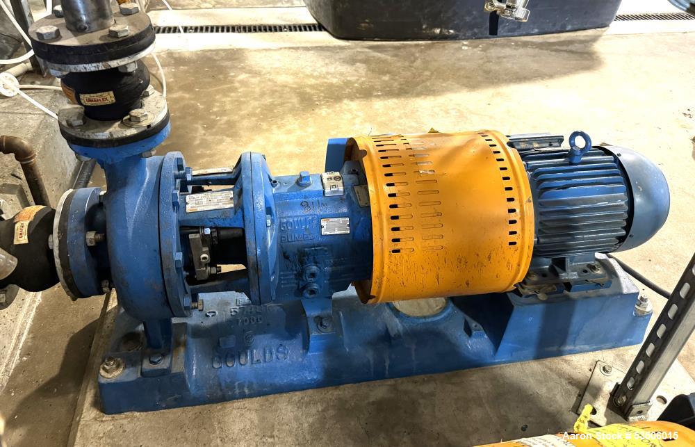 Used Lot of (2) Goulds 3196 Centrifugal Pumps – 2x3-8 – 316 SS – 100 GPM @ 60' Head – 5 HP XP Motors – Must Buy Both