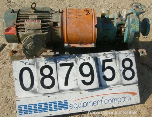 Used Goulds Centrifugal Pump, Model 3196, Size 1x1 1/2-6, 316 Stainless Steel. 1-1/2" inlet, 1" outlet, approximately 5-1/4" diameter impeller. Rated approximately 20 gallons per minute at 30’ head. ...