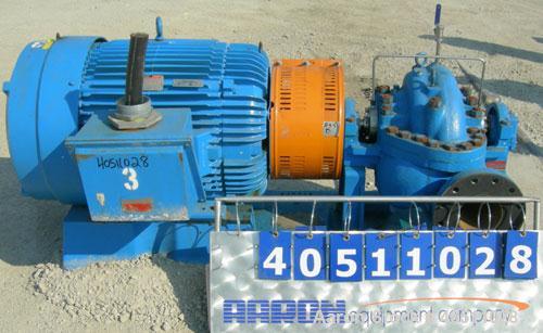 Used Goulds Centrifugal Pump, Model 3316M, size 4x6-11HG, 316 stainless steel. 6" inlet, 4" outlet, approximately 10.875" diameter impeller. Rated approximately 600 gallons per minute at 815' head at...