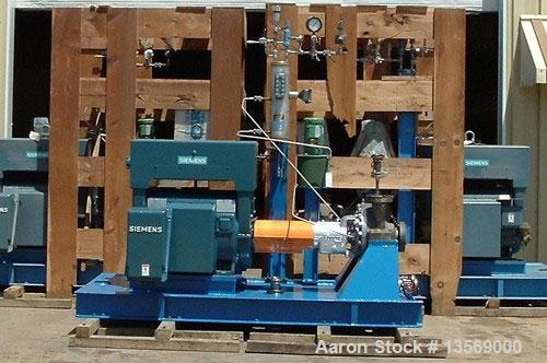Used-UNUSED: Goulds Centrifugal Model 3700, GRP "L", 316SS/316L, 3 x 4 x 16. 535 gpm, 706 ft head. Crane seals. Powered by S...