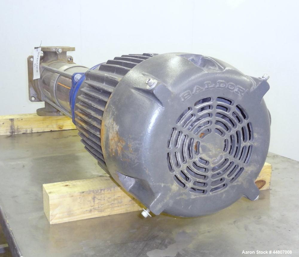 Used Stainless Steel Goulds G&L Series Vertical Multi-Stage Pump, Model A6SVDO5A0