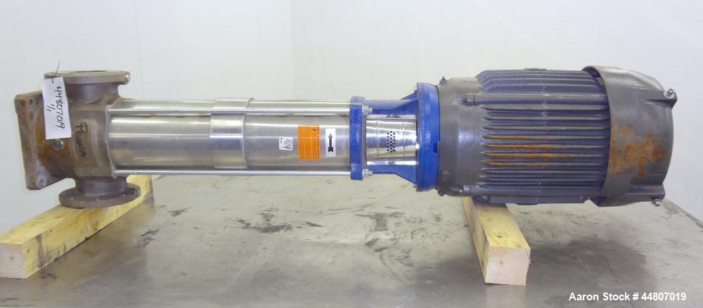 Used Stainless Steel Goulds G&L Series Vertical Multi-Stage Pump, Model A6SVDO5A0