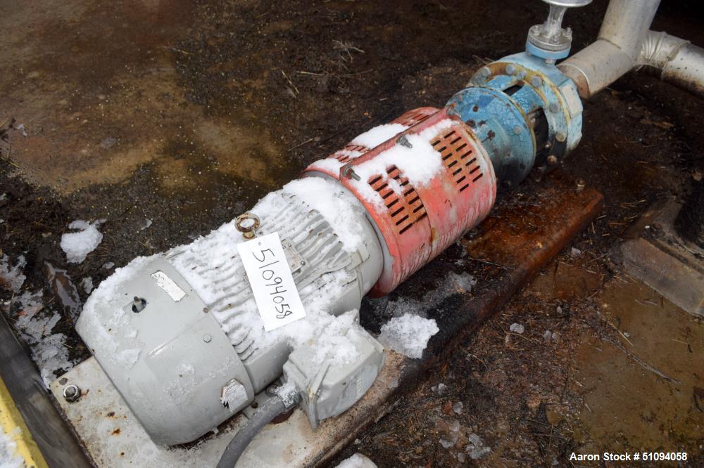 Used Goulds Centrifugal Pump, Model MTX, Size 1X2X10, 316 Stainless Steel. Driven by a 15hp, 3/60/208-230/460 volt, 3530 rpm motor. Serial# 87400, built 2014. Base mounted. ** This will not be availa...