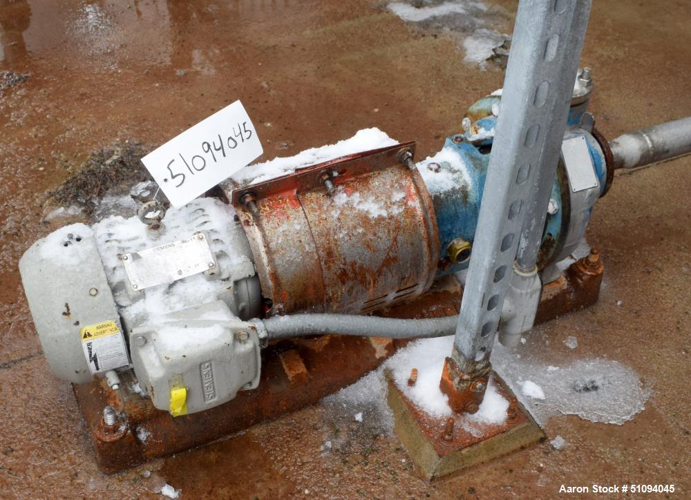 Used Goulds Centrifugal Pump, Model STXLF, Size 1X1.5LFX8, 316 Stainless Steel. Driven by a 2hp, 3/60/208-230/460 volt, 1740 rpm motor. Serial# 87238, built 2014.  ** This will not be available for d...