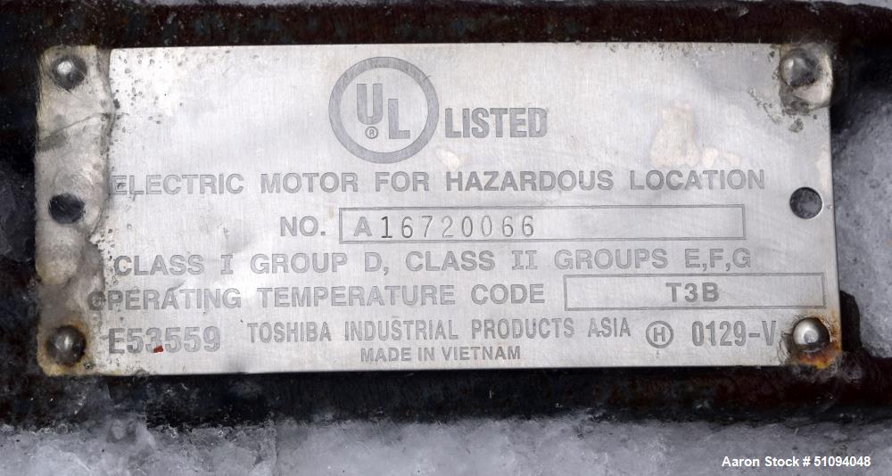 Used Goulds Centrifugal Pump, Stainless Steel. Approximate 2" inlet, 1" outlet. Driven by a 15hp, 3/60/230/460 volt, 3530 rpm XP motor. Base mounted. ** This will not be available for delivery until ...