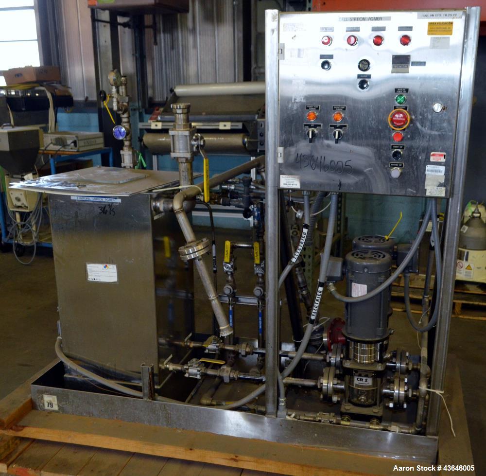 Used Pumping System Consisting Of: (2) Grundfos Vertical Multistage Centrifugal Pumps, Model CR2, 316 Stainless Steel. Each rated 11 gallons per minute at 140' head at 3450 rpm at 230 psi at 250 degr...