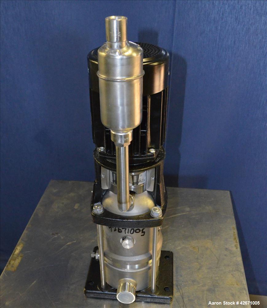 Used Stainless Steel Grundfos Vertical Multistage Centrifugal Pump, Model CRN 1