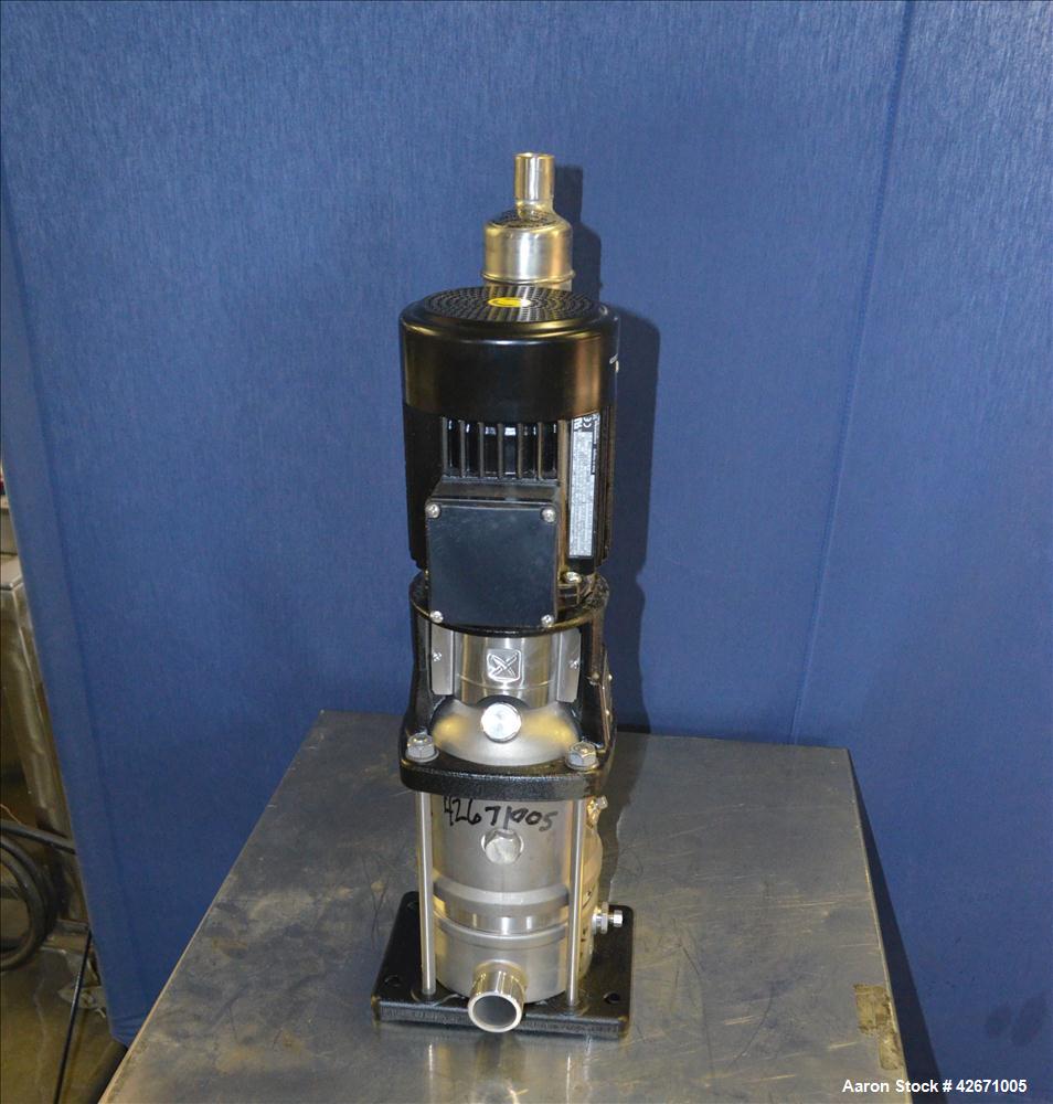 Used Stainless Steel Grundfos Vertical Multistage Centrifugal Pump, Model CRN 1