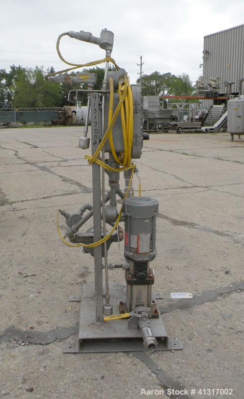 Used- Grundfos Vertical Multistage Centrifugal Pump, Model CRN4-50-U-P-G-AUUE, stainless steel. Rated 22 gallons per minute ...
