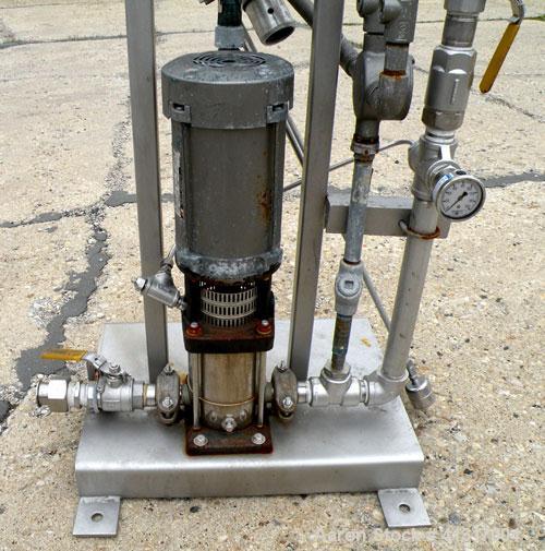 Used- Grundfos Vertical Multistage Centrifugal Pump, Model CRN4-50-U-P-G-BUBE, stainless steel. Rated 22 gallons per minute ...