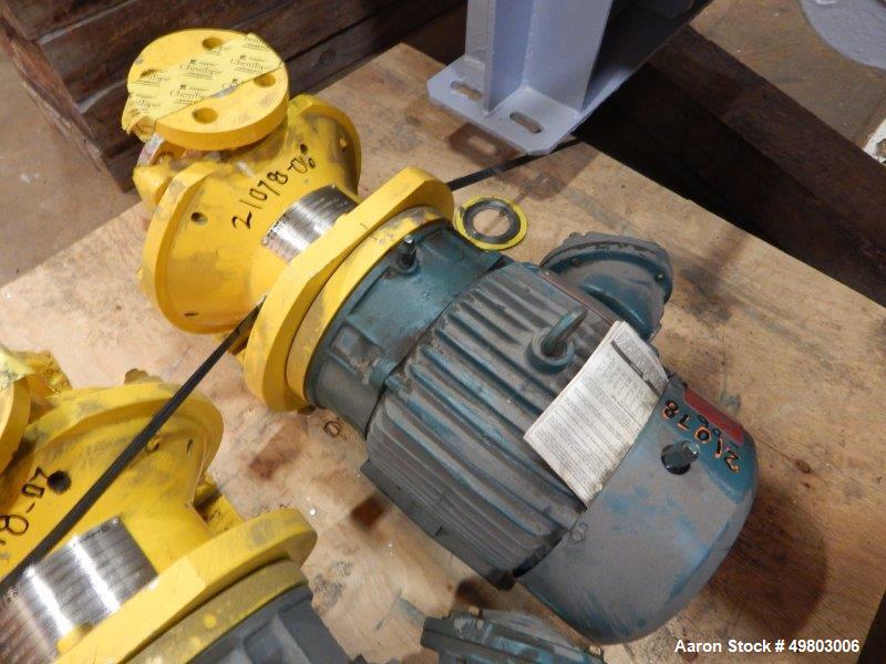 Used HMD Kontro Centrifugal Pump, Model GTA, Size 1X1X5, 316 Stainless Steel. Rated 200 gallons per minute at 60’ head at 3500 rpm, maximum design pressure 275 psi. Driven by a 3hp, 3/60/230/460 volt...