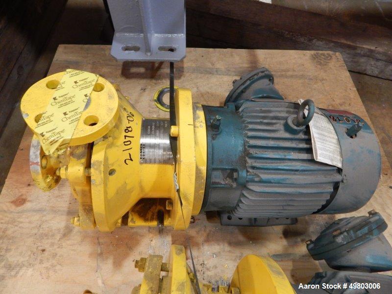 Used HMD Kontro Centrifugal Pump, Model GTA, Size 1X1X5, 316 Stainless Steel. Rated 200 gallons per minute at 60’ head at 3500 rpm, maximum design pressure 275 psi. Driven by a 3hp, 3/60/230/460 volt...